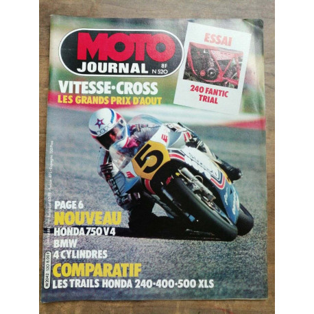 Moto Journal Nº 520 3 Septembre 1981