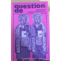 QUESTION DE spiritualité tradition littérature N°26