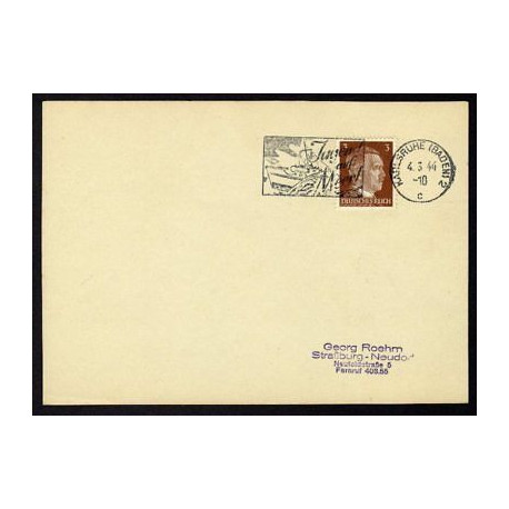 Allemagne n 706 Yv. flamme WW2 KARLSRUHE 2 c Timbre Allemand...