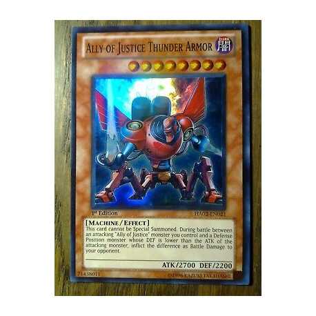 Ally of Justice Thunder Armor HA02-EN021 Yu-Gi-Oh