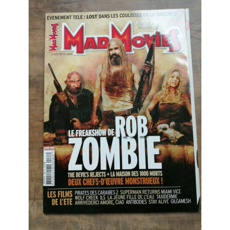 Mad Movies Nº 188 Rob Zombie juilletaoût 2006