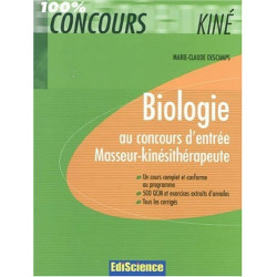 Biologie au concours d'entrée masseur-kinésithérapeute