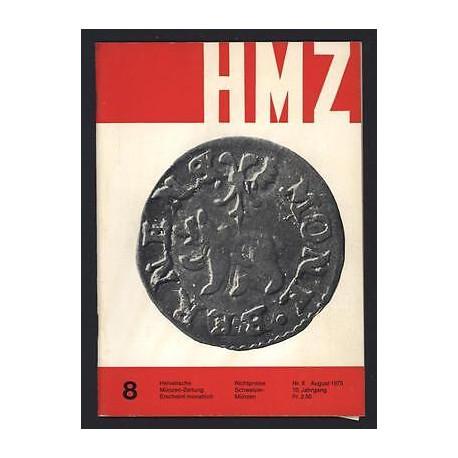 HMZ Helvetische münzen zeitung Erscheint monatlich Numismatisme Suisse