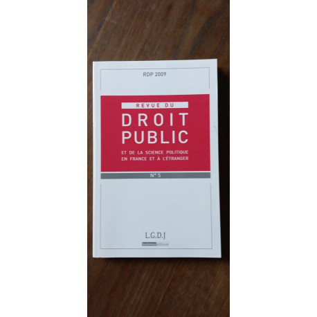 Revue Du Droit Public n5 l g d j