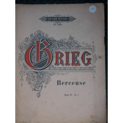 Grieg Berceuse Opus 38. N1 Pièce pour piano Editions Peters N2426