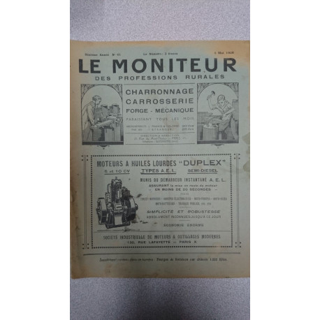 Le moniteur des professions rurales N.61 - Mai 1928