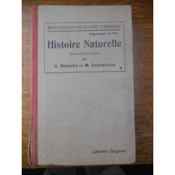 v Regnier m chadefaud Histoire naturelle programmes de