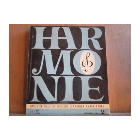 harmonie Revue critique de musique classique enregistrée n2 Dé