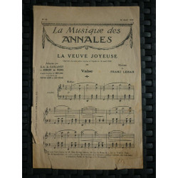 partition La Musique des annales La veuve joyeuse Musique de