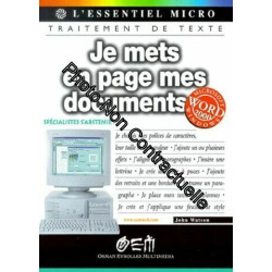 Je Mets En Page Mes Documents Avec Word 2000