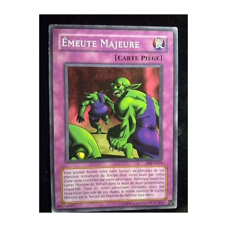 Émeute Majeure SDP-F029 Yu-Gi-Oh