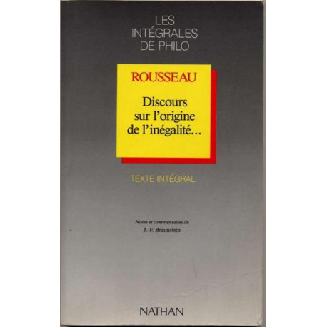 Discours sur l'origine de l'inégalité