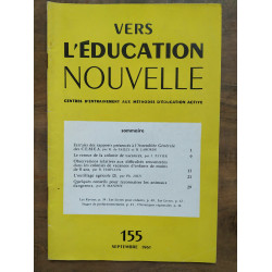 Vers l'éducation nouvelle n155 Septembre 1961