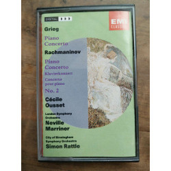 Grieg Piano Concerto Rachmaninov - Cécile Ousset Cassette Audio-K7