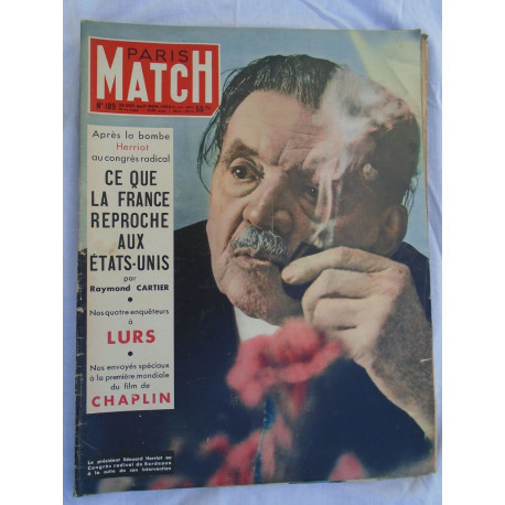 Magazine Paris Match - 189 - novembre 1952 - Président Edouard...