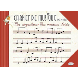 Carnet de musique avec portées