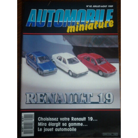 Automobile miniature n62 juillet aout 1989 modélisme