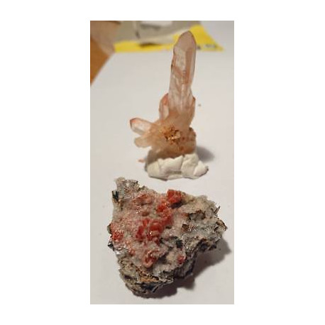 Lot de 2 Quartz hematoïde vanadinite sur barytine QHVB 11