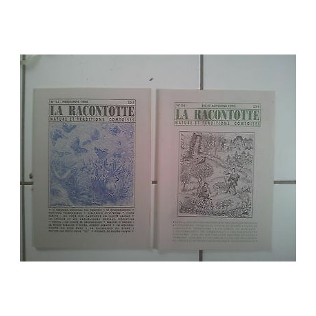 lot 2 revues LA RACONTOTTE numéros 53 et 54 de 1998