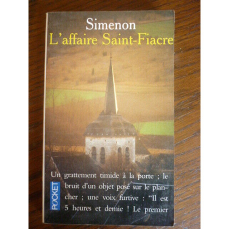 simenon L'affaire saint fiacre pocket