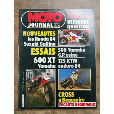 Moto Journal Nº 641 23 Février 1984