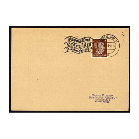 Allemagne n 706 Yv. flamme WW2 BERLIN SW 11 ai Timbre Allemand Mi...