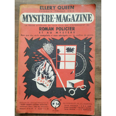 Ellery Queen Mystère Magazine n54 Juillet 1952