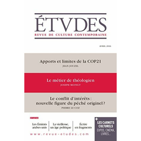 ETUDES AVRIL 2016