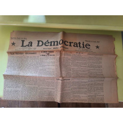 Journal La Démocratie N°1091 - 10 Aout 1913