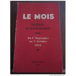 Le Mois Synthèse de l'Activité mondiale du 1er Septembre au 1er...