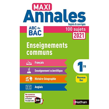 Annales ABC du Bac 2021 - Tout en un 1re : Français -...