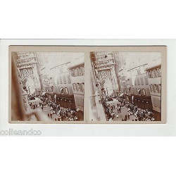 Vue Stéréoscopique Stéréo 67 STRASBOURG La rue Mercière Cathédrale