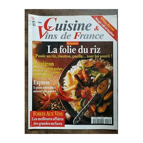 Cuisine et Vins de France Nº 53 Septembre 1998