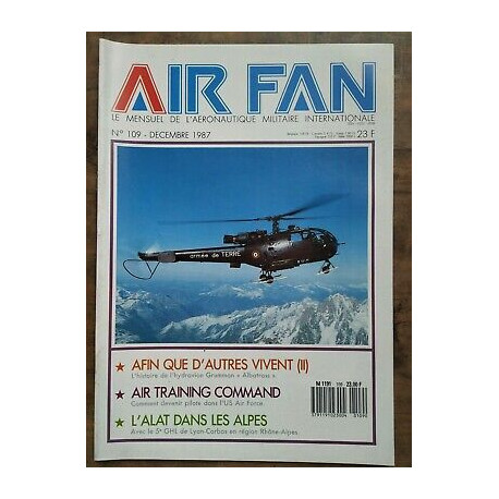 Air Fan Le Mensuel de L'aeronautique Militaire Nº 109 Decembre 1987