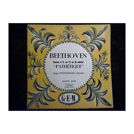 beethoven Sonate n8 op 13 pathétique-serge petitgirard 45t gem...