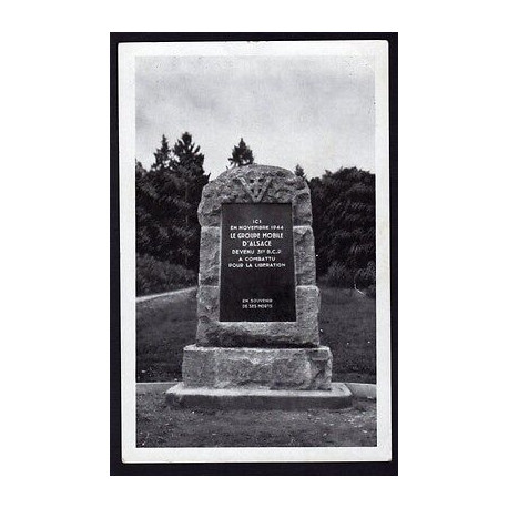 CPA Carte photo seppois le bas Monument du Groupe Mobile d'Alsace GMA