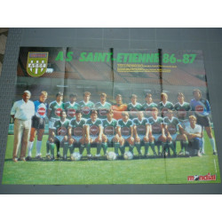 Poster A.S. Saint-Etienne 86-87 Calendrier Championnat 1ère division