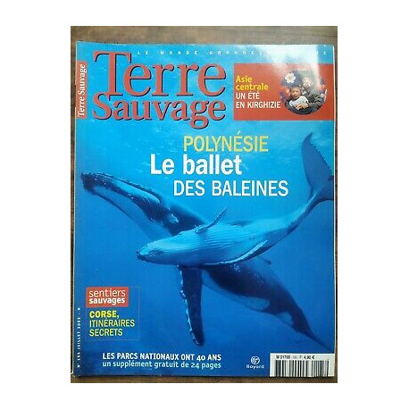 Terre Sauvage n185 Juillet 2003 polynésie Le ballet des baleines