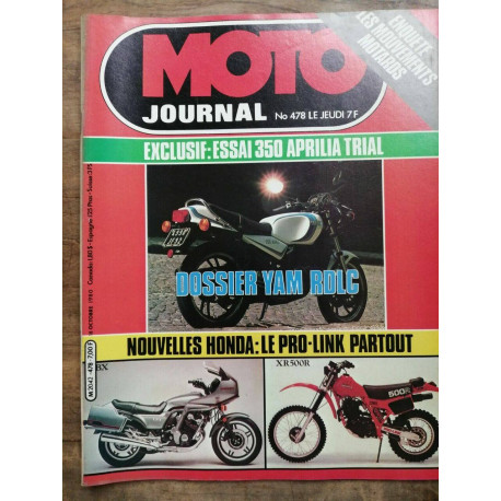 Moto Journal Nº 478 16 Octobre 1980