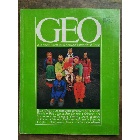 Magazine GEO n10 Décembre 1979