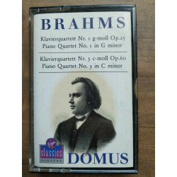 Brahms Piano Quartet No 1 No 3 Cassette Audio-K7 Virgin Classics