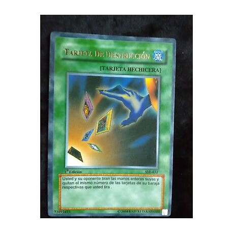 Tarjeta de Destruccion SYE-032 Yu-Gi-Oh