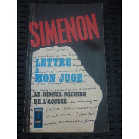 simenon LETTRE à MON JUGE PRESSES POCKET