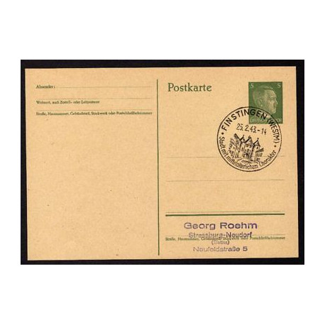 Ganzsache FINSTINGEN Cachet Spécial 250243 WW2