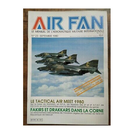 Air Fan Le Mensuel de L'aeronautique Militaire Nº 23 Septembre 1980