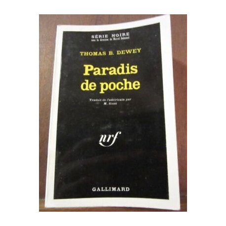 Thomas B. Dewey Paradis de poche Gallimard Série Noire N1358