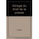 Abrégé du droit de la presse