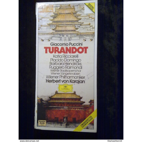 Turandot/ Coffret 3 K7 audio/ Wiener Philharmiker-Karajan