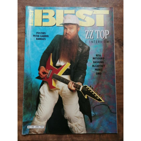 BEST ZZ Top L'interview n 219 Octobre 1986