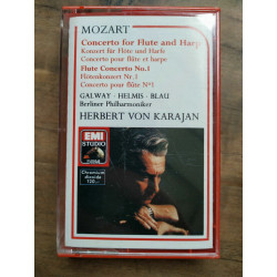 Mozart Concerto for flute and harp - Herbert von Karajan Cassette...